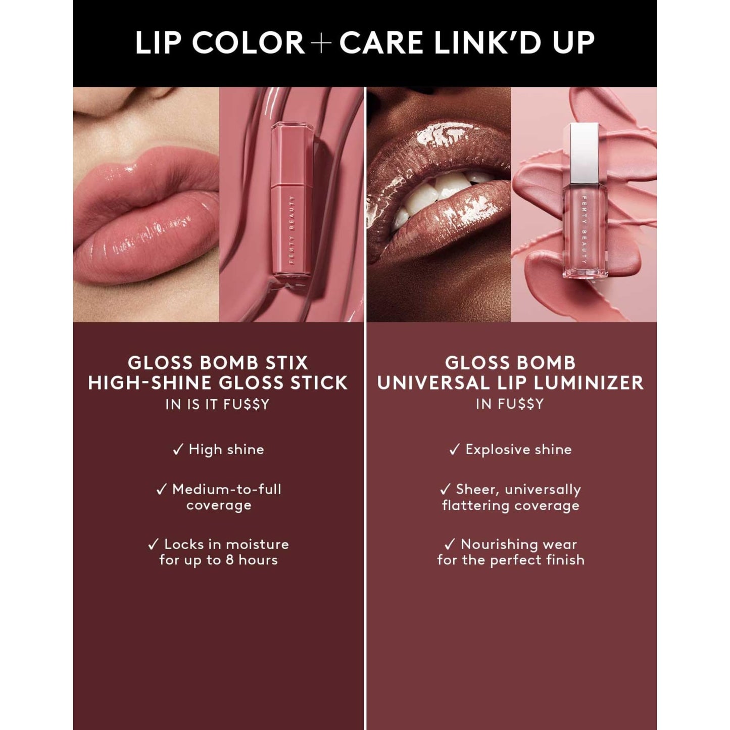 Gloss Bomb Stix High Shine Gloss - 01 Blazd Donut by Fenty Beauty for Women - 0.12 oz Lipstick Beauty & Personal Care FENTY BEAUTY