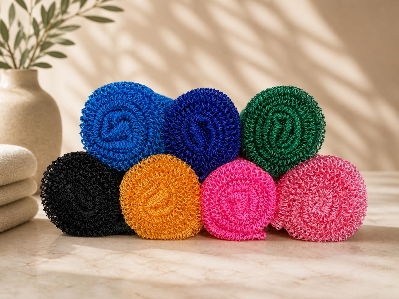 K?MALA African Net Sponge - Authentic Exfoliating Bath Net - Long-Lasting Body Scrubber for Smooth Skin, Ingrown Hair Prevention & Deep Clean Beauty and Personal Care K?MALA