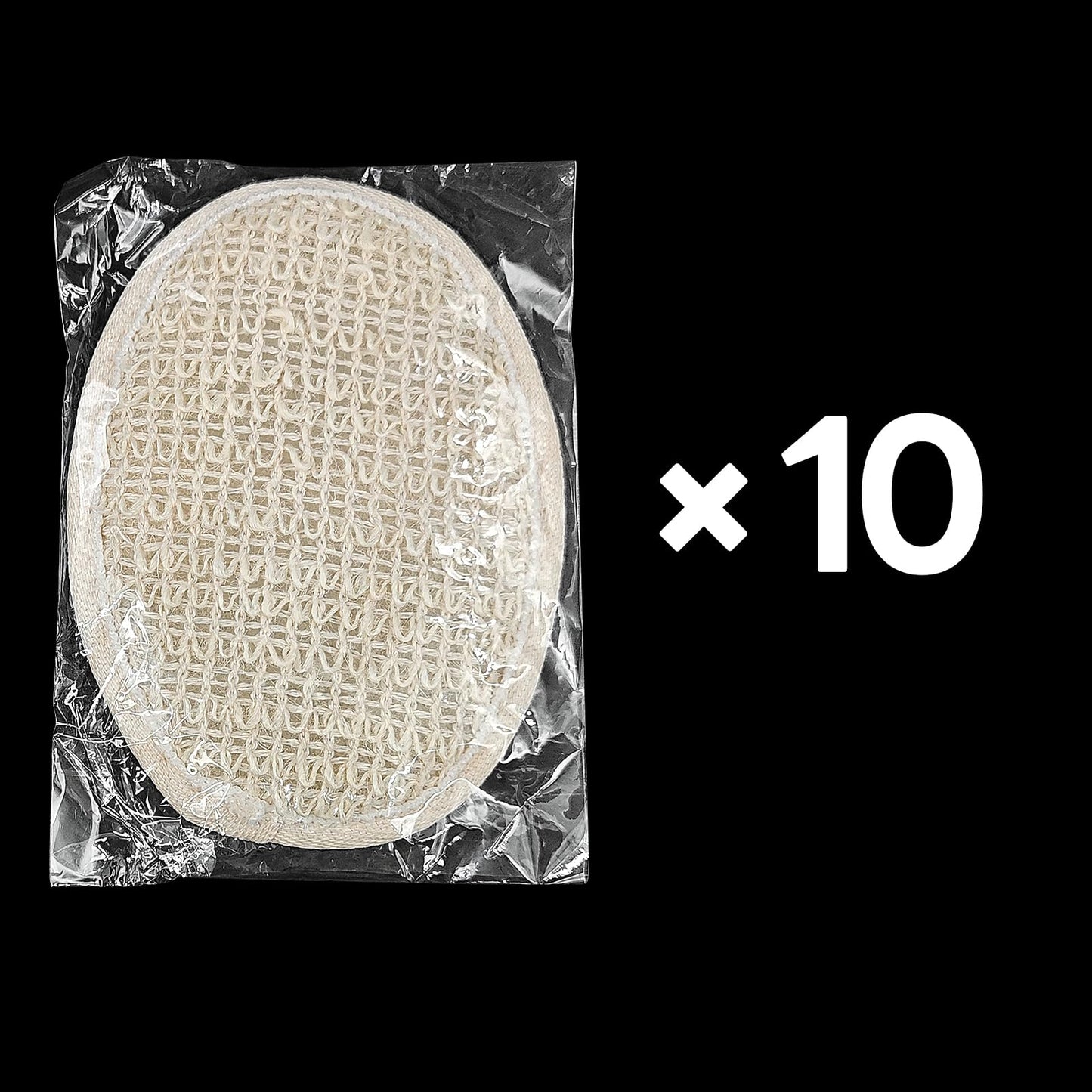 Kheoxusa (10 Pk) Individually Wrapped Loofahs, Natural Loofah Luffa Pad Sponge Pouf Brush for Travel Bath Shower - Beige Beauty and Personal Care Kheoxusa