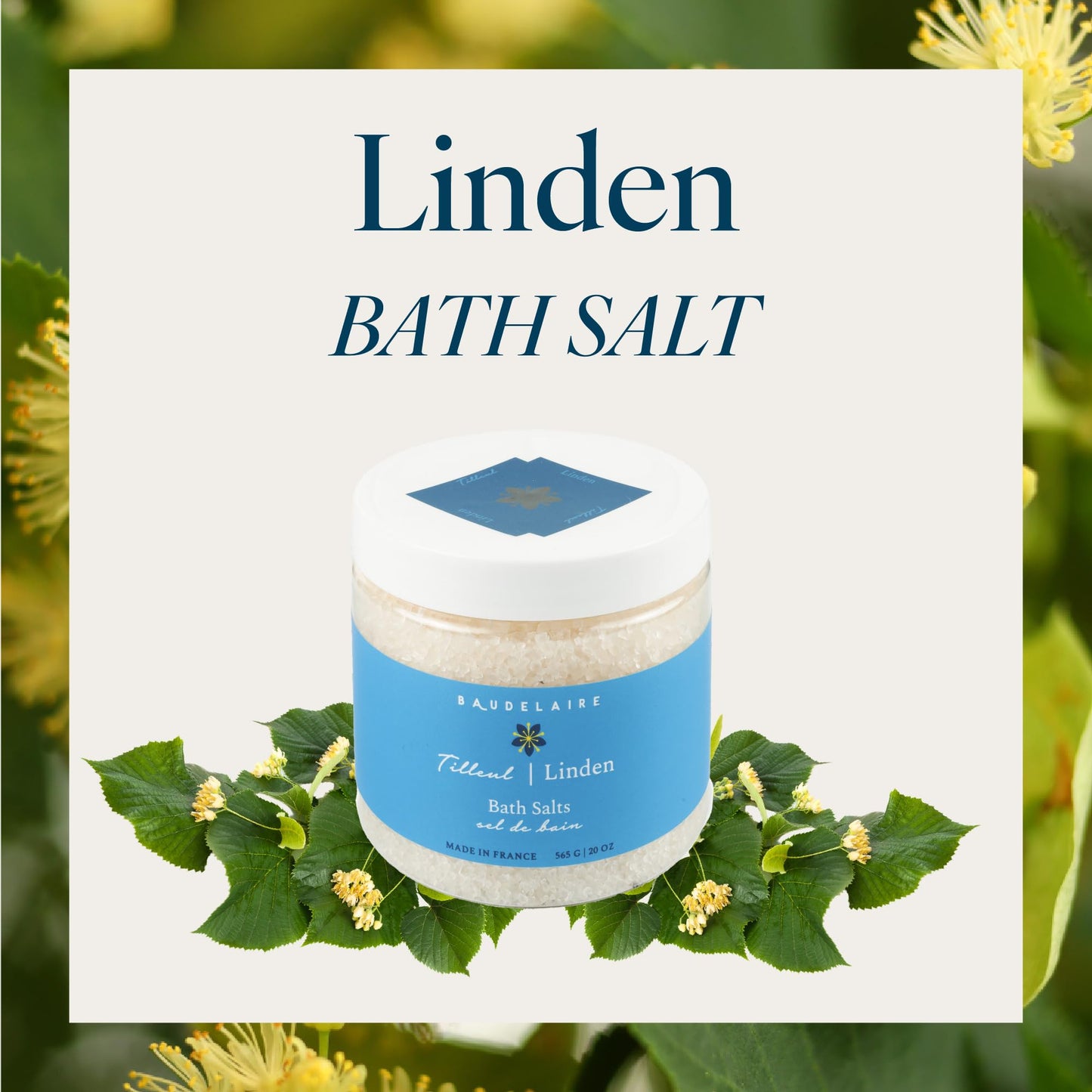 Provence Sante Relaxing Bath Salt - Luxury and Soothing Soak - Fresh Linden Blossom Scent - Made in France - 20 Oz Beauty and Personal Care Provence Sante