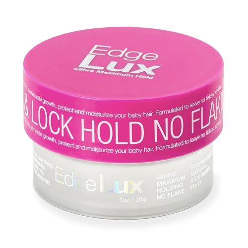Lux Collection Edge Control Gel for 4C Hair - 48 Hour Maximum Hold Edge Control, Edge Lux with Castor Oil, Keratin & Biotin, Non-Flaking Styling Gel Beauty & Personal Care Lux Collection