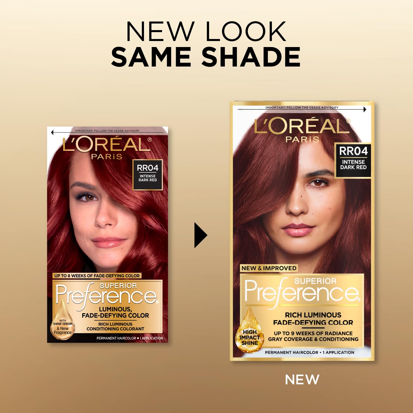 L'Oreal Paris Superior Preference Luminous Fade-Defying Permanent Hair Color, Hair Dye For Up to 9 Weeks of Radiance, Intense Dark Red RR-04, 1 Hair Beauty & Personal Care L'Oreal Paris