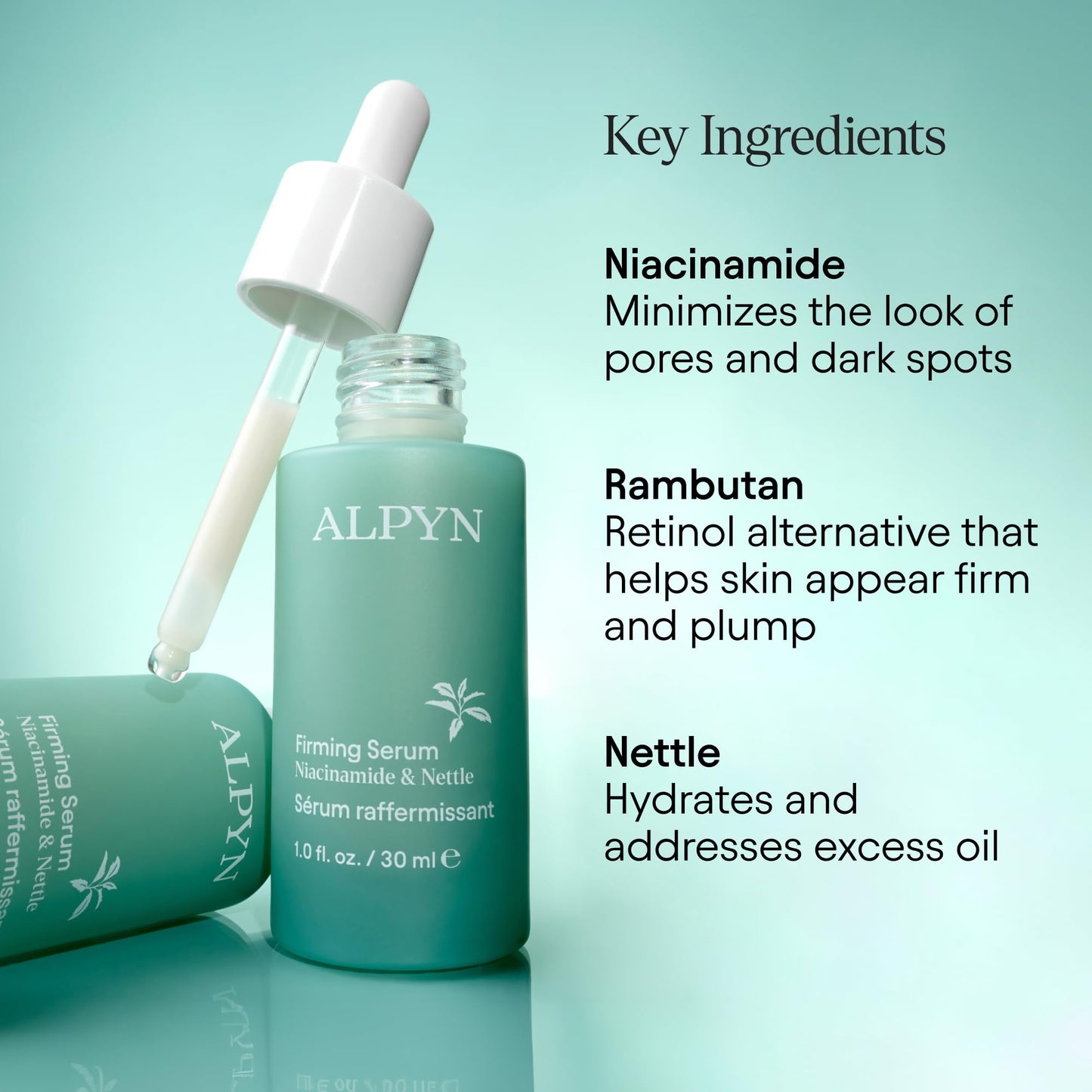 Alpyn Wild Nettle & Niacinamide Firming Serum | Visibly Smooth, Plump, & Moisturize | Reduce the Look of Fine Lines & Pores - For All Skin Types | 1 Beauty & Personal Care Alpyn Beauty