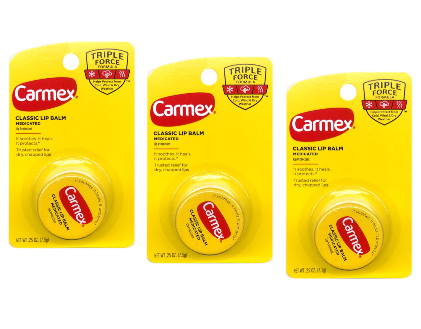 Carmex Lip Balm Pot, Original, 0.25 ounce (Pack of 3) Beauty and Personal Care Carmex