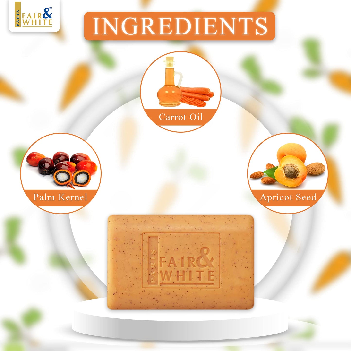 FAIR & WHITE Original Exfoliating Soap - Repairing & Nourishing, 200g / 7oz with Carrot Oil Beauty & Personal Care FAIR & WHITE