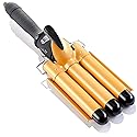Alure Three Barrel Curling Iron Wand with LCD Temperature Display - 1 Inch Ceramic Tourmaline Triple Barrels, Dual Voltage Crimping Tool, Best Hair Beauty & Personal Care Asani