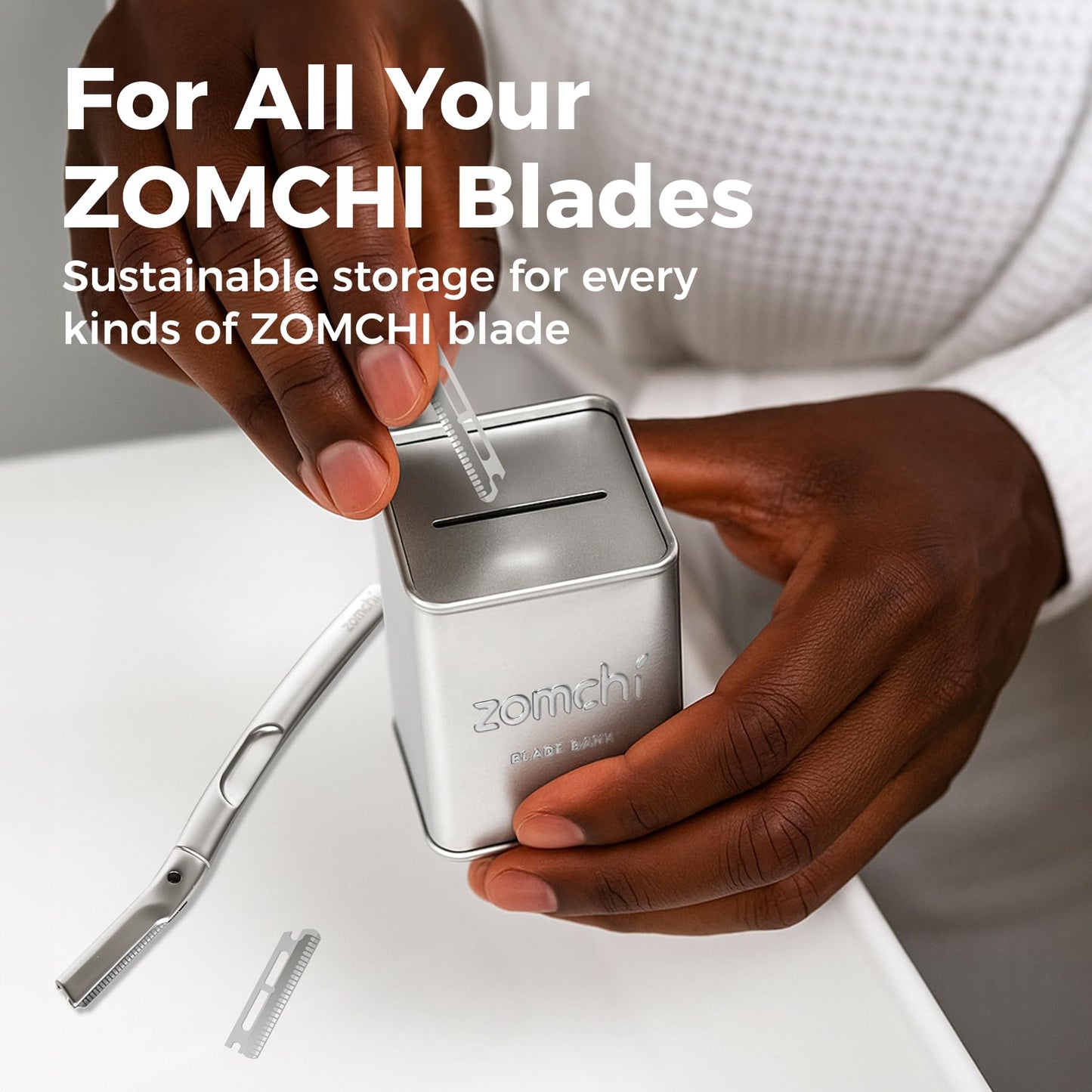 ZOMCHI Razor Blade Bank for Used Double Edge Safety Razor Blades, Silver Beauty and Personal Care ZOMCHI