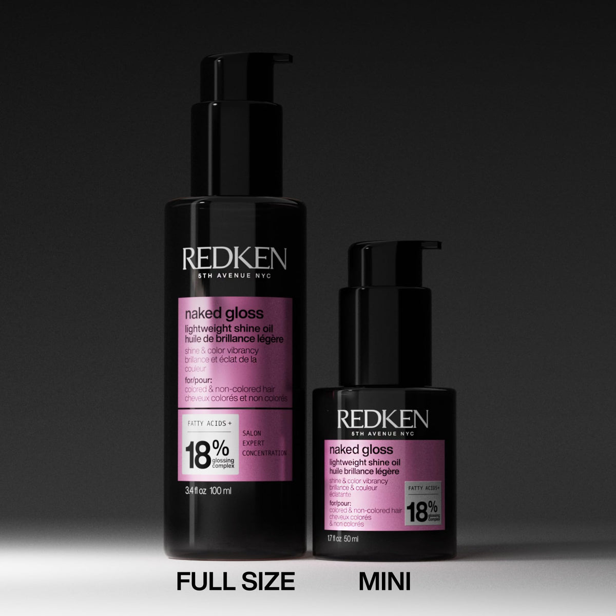Redken Naked Gloss Shine Hair Oil - For Color-Treated Hair, 1.6 Fl Oz