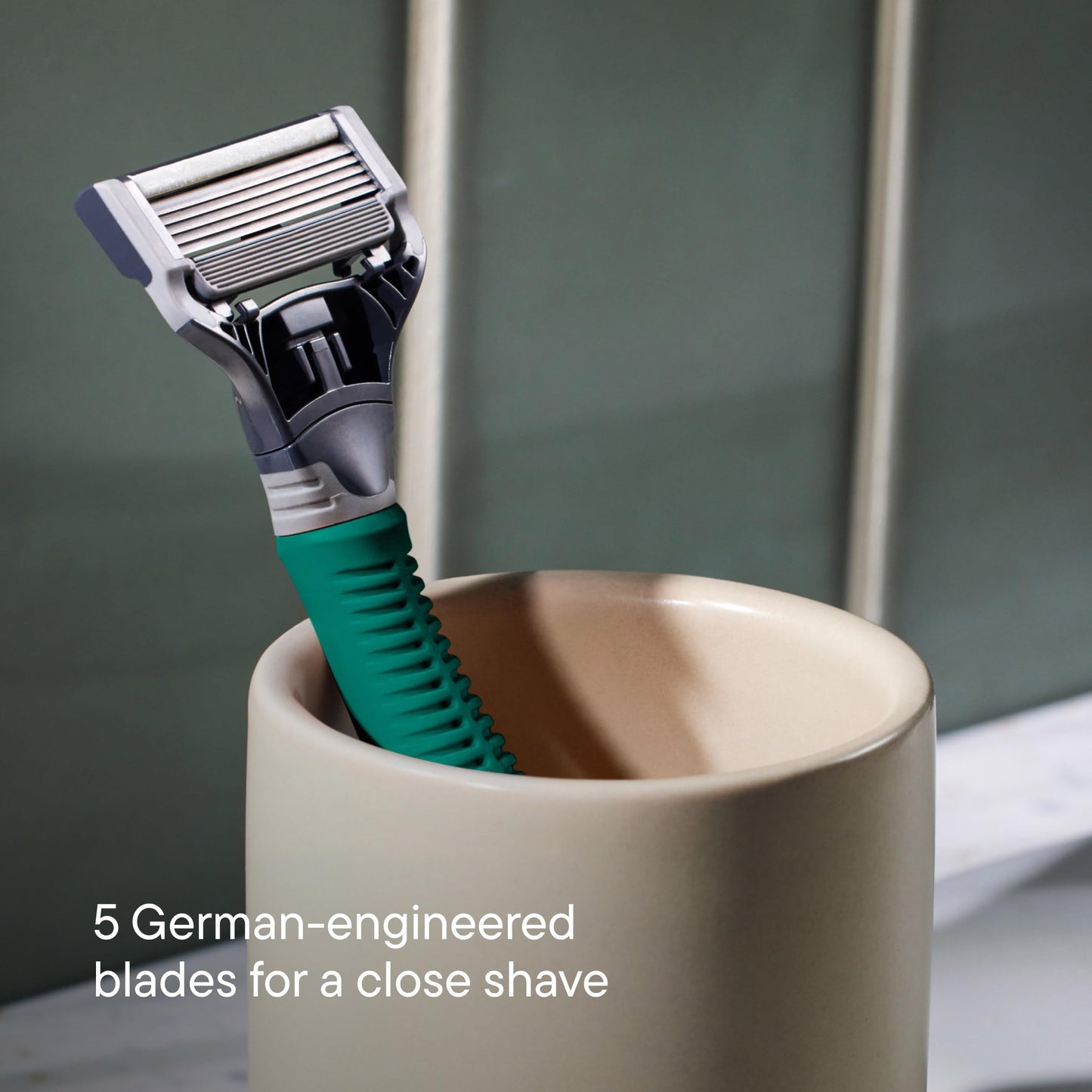 Harry's Original Shaving Kit for Men - Razor Handle and 3 Razor Blade Refill Cartridges - German Engineered - Sage Beauty and Personal Care Harry's