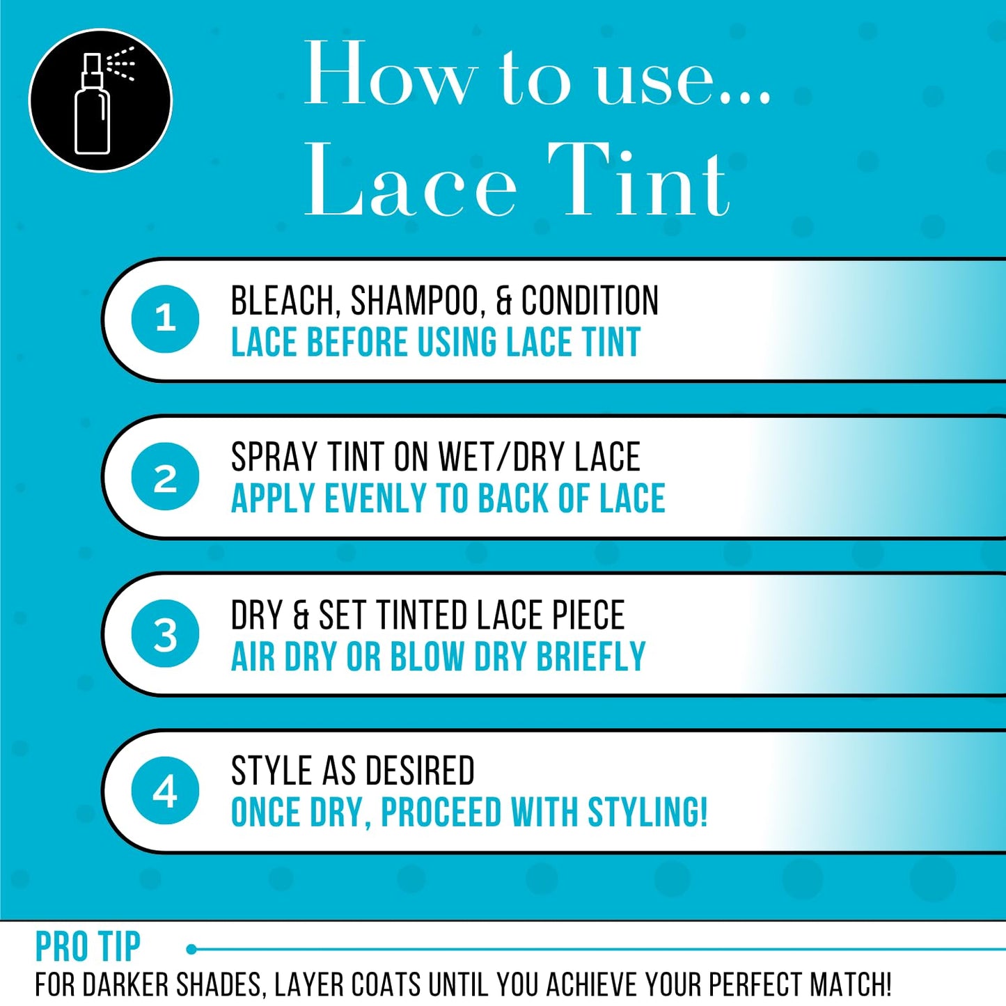 Bold Hold Lace Tint - Water-Based Wig Lace Dye for Undetectable Hairline - Safe for All Lace Front Wigs & Closures - Professional Skin Tone Match by Beauty & Personal Care The Hair Diagram