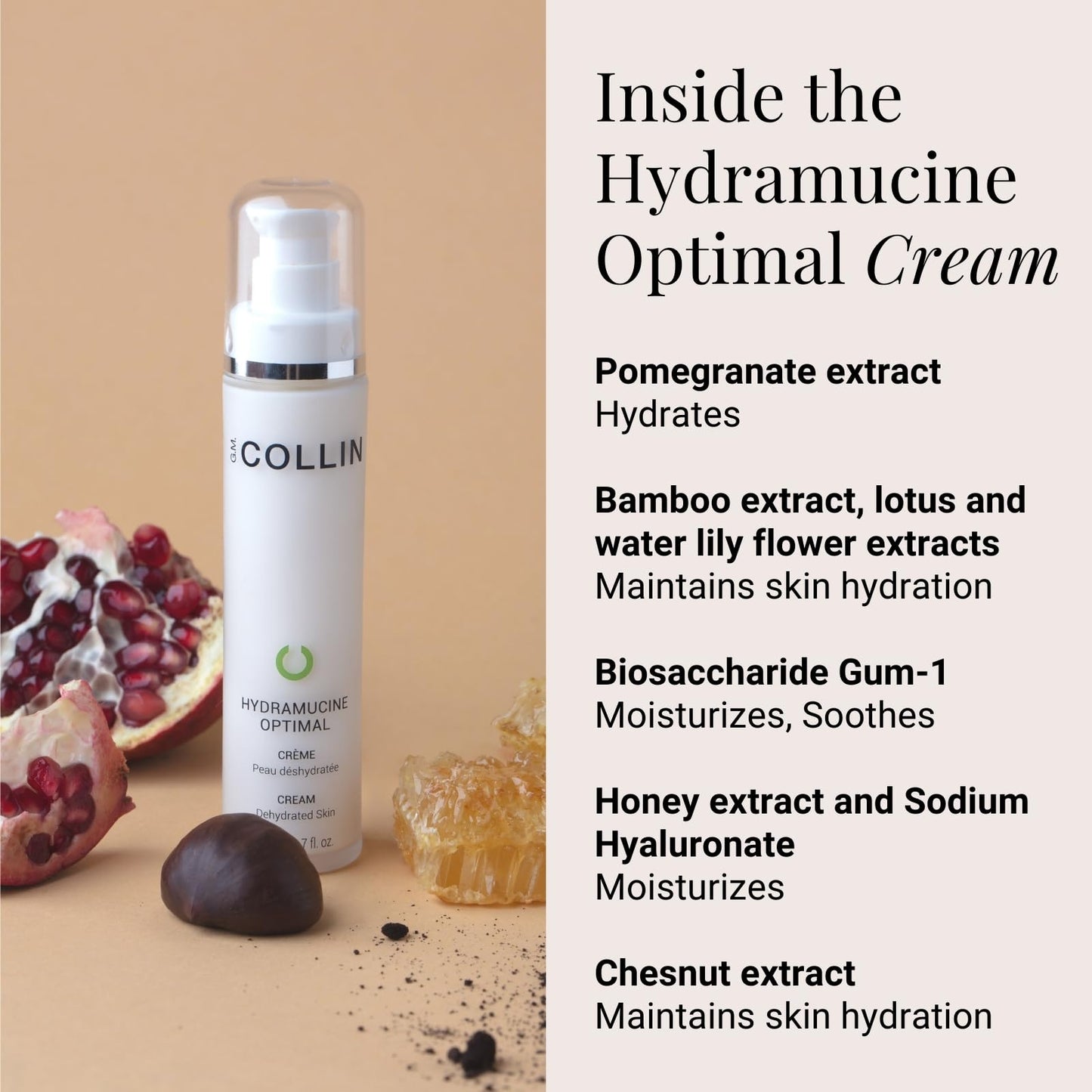 G.M. COLLIN Hydramucine Optimal Cream | Daily Face Moisturizer for Normal to Dry Skin | Firming Facial Lotion Beauty & Personal Care G.M. COLLIN