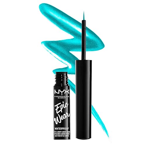 NYX Professional Makeup Epic Wear Metallic Liquid Liner, Long-Lasting Waterproof Eyeliner - Teal Metal Beauty & Personal Care NYX PROFESSIONAL MAKEUP