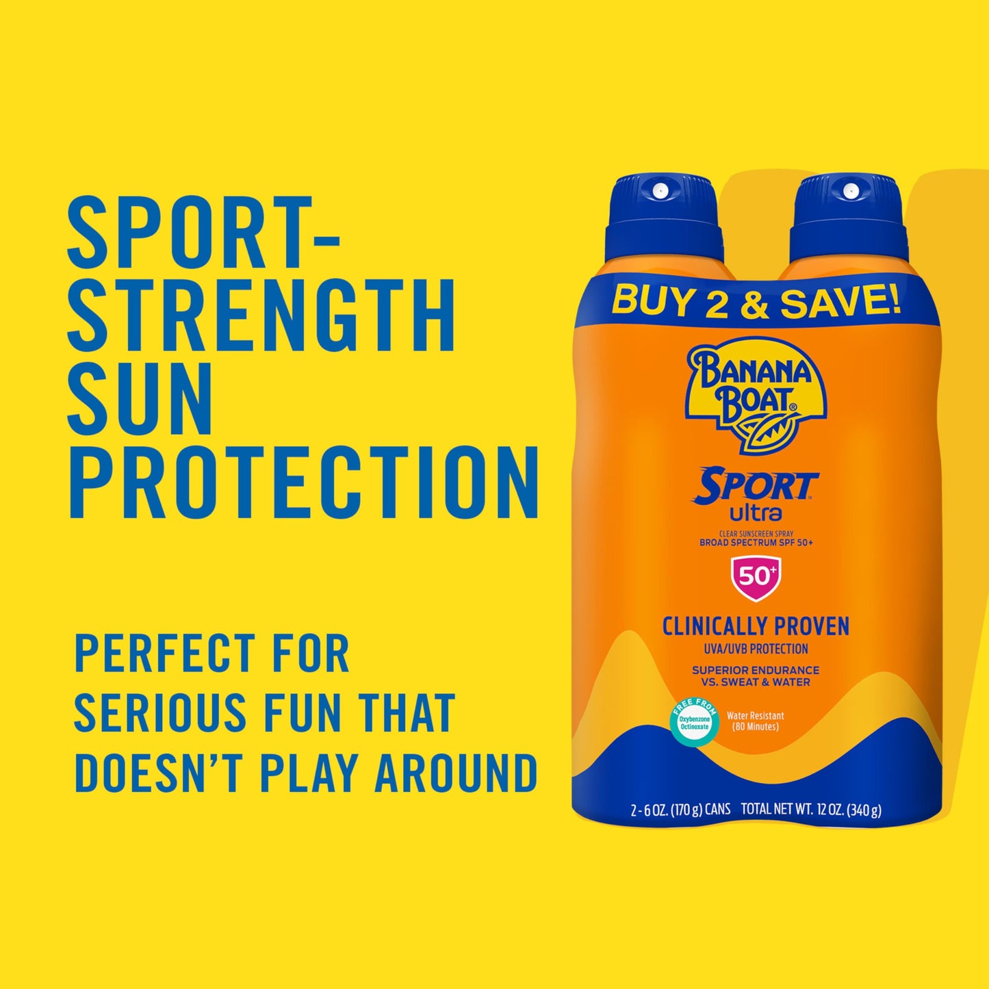 Banana Boat Sport Ultra SPF 50 Sunscreen Triple Pack | Includes 2 Sunscreen Sprays & 1 Lotion SPF 50, Sunblock, Water Resistant, Oxybenzone-Free, 8oz Beauty & Personal Care Banana Boat