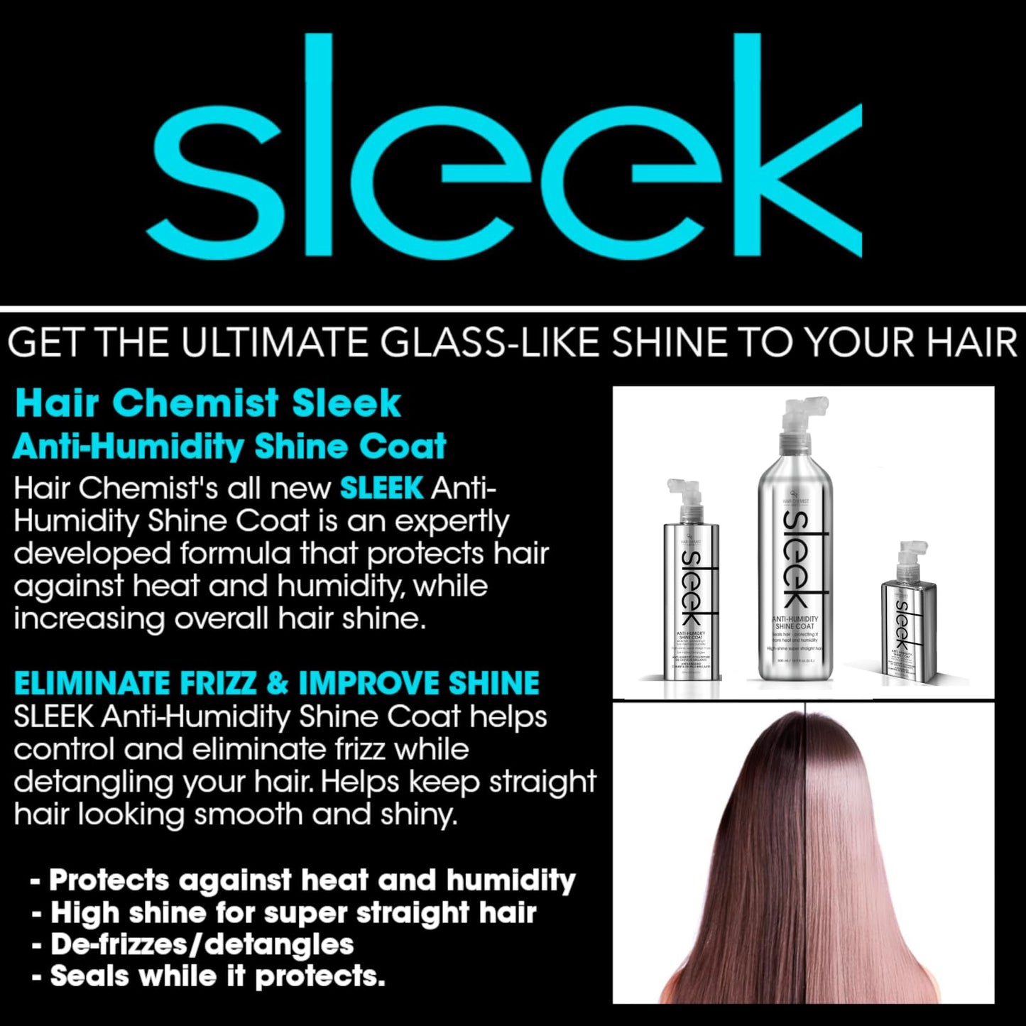 Hair Chemist SLEEK Anti Humidity Shine Coat - Large 16.9 Ounce Beauty & Personal Care Hair Chemist
