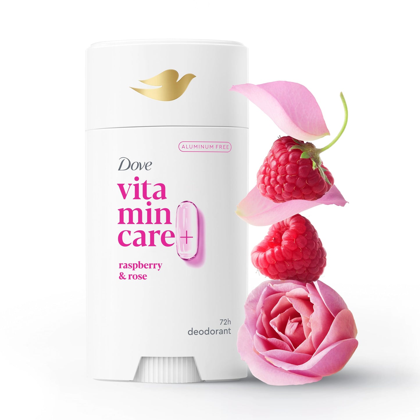 Dove VitaminCare+ Aluminum Free Deodorant Stick for 72H Odor Protection Raspberry & Rose Breathable Deodorant for Women 2.6 oz Beauty and Personal Care Dove