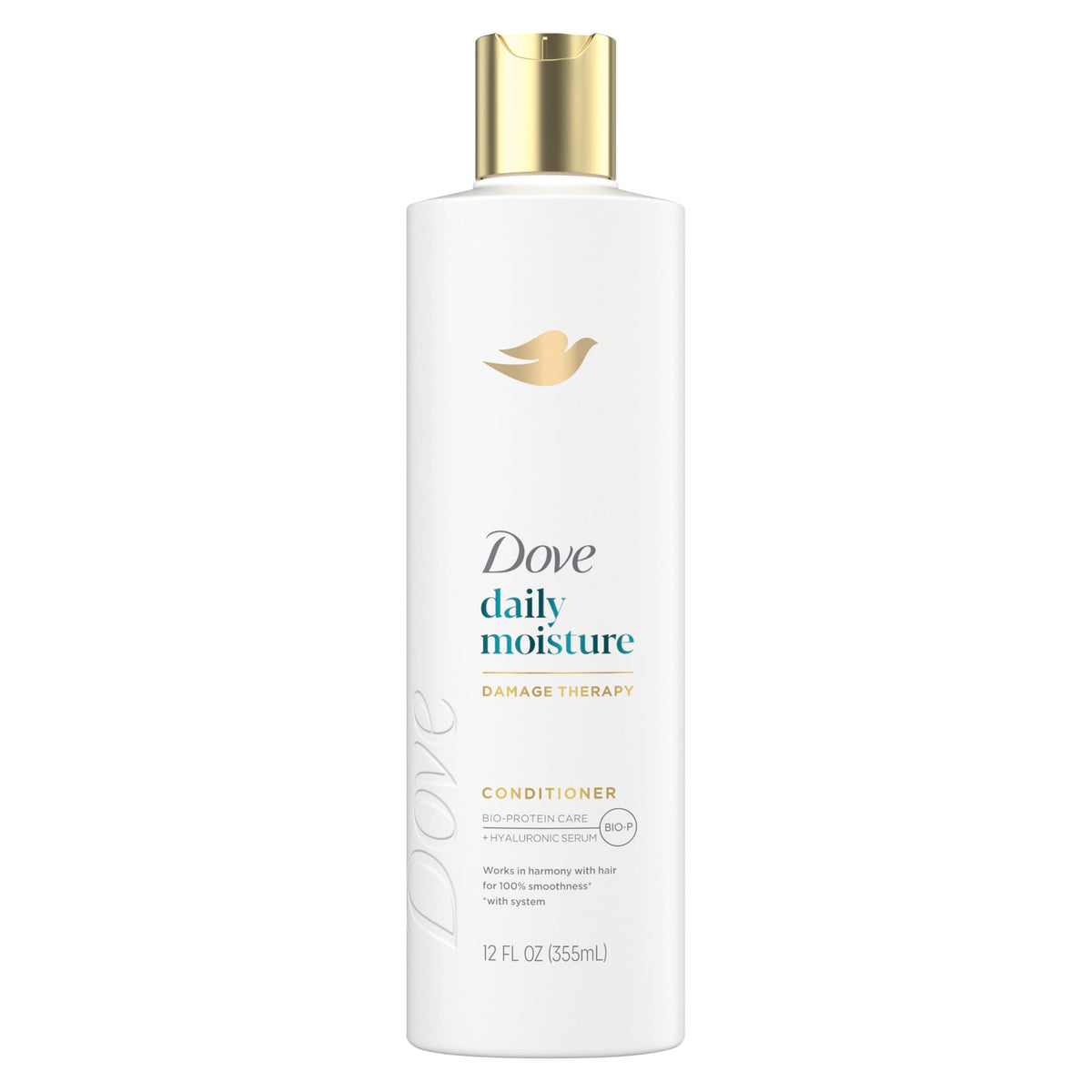 Dove Conditioner Daily Moisture Damage Therapy for Dry Hair with Bio-Protein Care Technology and Hyaluronic Serum 12 Fl Oz Beauty & Personal Care Dove