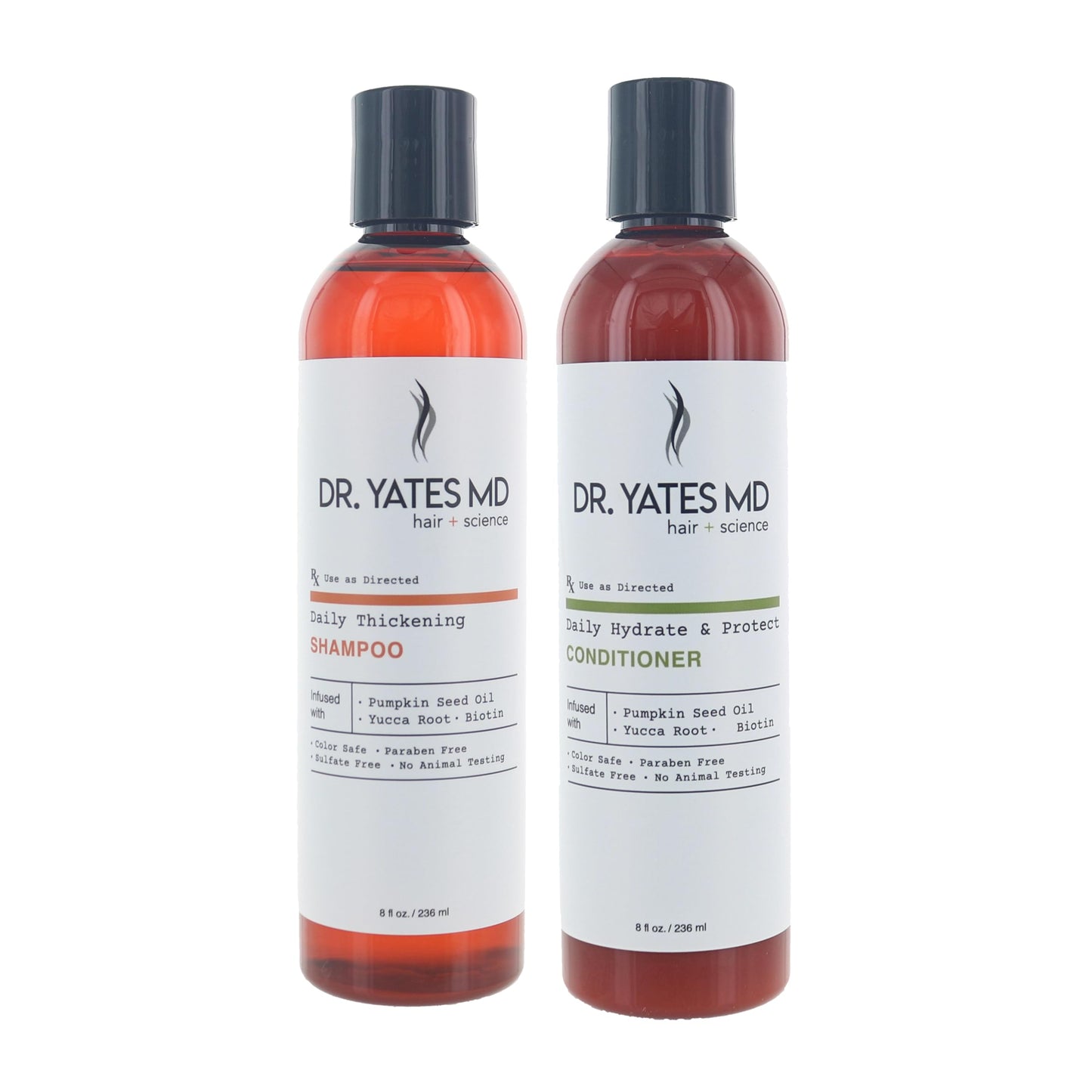 Dr. Yates MD - Daily Thickening Shampoo Bundle with Hydrate and Protect Conditioner with Pumpkin Seed Oil, Yucca Root, and Biotin Beauty & Personal Care Dr. Yates MD hair + science