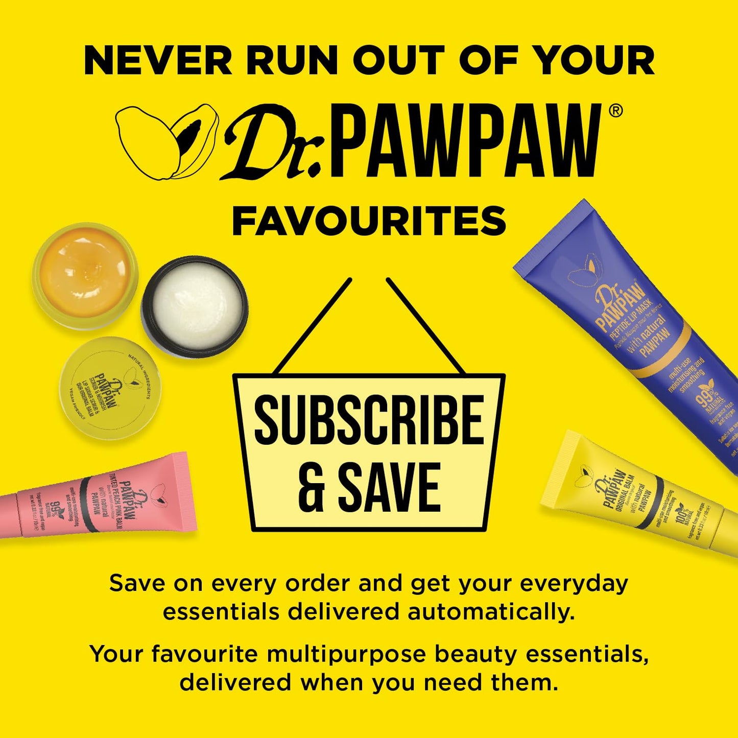 Dr. PawPaw Mini Perfect Pout Trio - Lip Balm Giftset - Nourishing and Hydrating Lip Balms for Women - Peach Pink, Shea Butter, and Rich Mocha - 3 pc Beauty and Personal Care Dr. PAWPAW ORIGINAL BALM