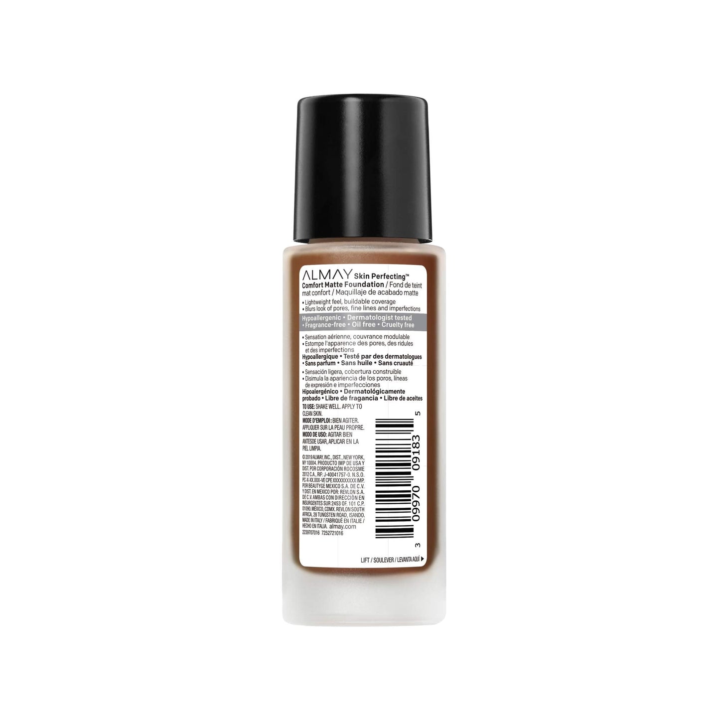Almay Skin Perfecting Comfort Matte Foundation, Hypoallergenic, Cruelty Free-Fragrance Free, Dermatologist Tested Liquid Makeup, Cool Cappuccino, 1 Beauty & Personal Care Almay