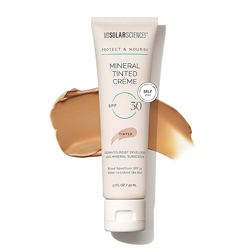 MDSolarSciences Mineral Tinted Crème Sunscreen SPF 30 | Water-Resistant Broad Spectrum UV Protection | Blendable Zinc Oxide Formula | Natural Matte Beauty & Personal Care MDSolarSciences