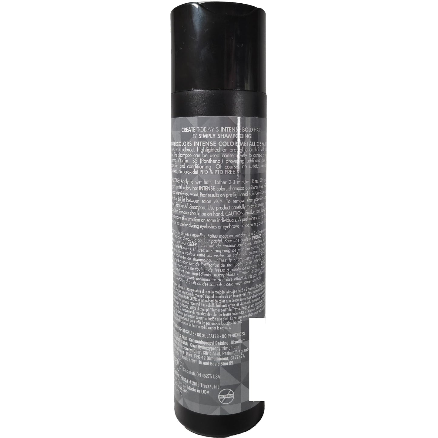 Watercolors INTENSE METALLIC Semi Permanet Color Depositing Shampoo-Sulfate & Paraben Free to Maintain & Enhance Hair Color 8 fl oz - STEEL Beauty & Personal Care Watercolors