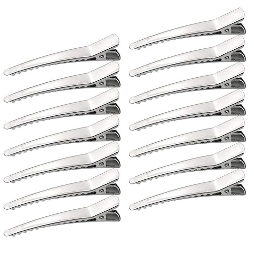50 Pack 2.36 inches Hair Clips, Marrywindix Silver Metal Alligator Hair Pins Teeth Bows Hair Clips Hairdressing Salon Hair Grip DIY Accessories Beauty & Personal Care Marrywindix