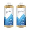 Home Health Castor Oil - 32 fl oz, Pack of 2 - Conditioning Oil for Body, Skin & Brows - Non-GMO, USDA-Certified Organic - Cold Pressed - Solvent Beauty & Personal Care Home Health