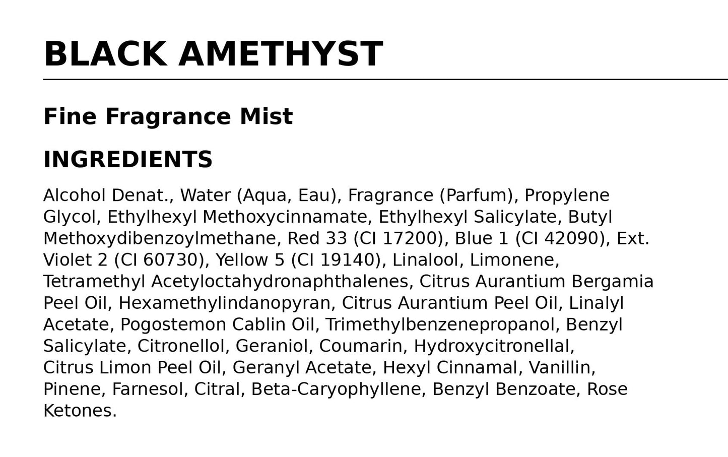 Bath & Body Works Black Amethyst Fine Fragrance Mist 8 oz, Peony & Amber Beauty & Personal Care Bath & Body Works