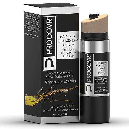 PROCOVR Hair Loss Concealer Cream - The ORIGINAL Thinning & Balding Hairline Enhancer, Hair Mascara for Natural Coverage & Thicker Appearance (Smoke Beauty & Personal Care PROCOVR
