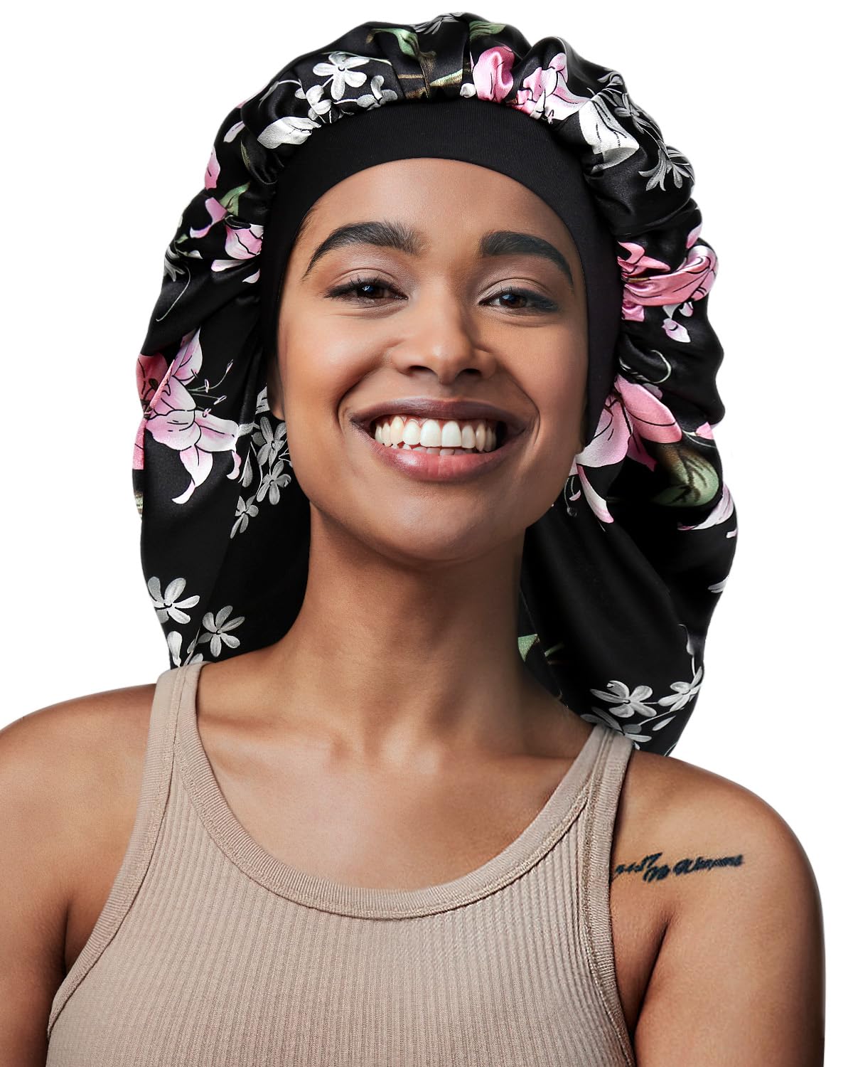 Long Satin Bonnet for Natural Hair Large Sleep Cap for Braids Beauty and Personal Care Awefeel