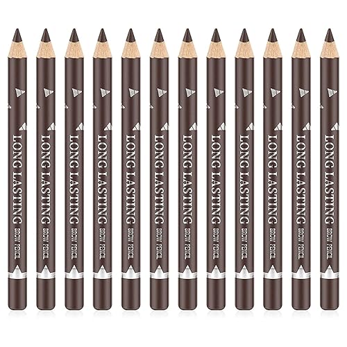 Go Ho 12 PCS Dark Brown Eyebrow Eyeliner Pencils,Sweatproof Eyebrow Pencil,Long-lasting Nice Color Eye Brow Gel Pen Makeup Brow Tint Sticks?Dark Beauty & Personal Care Go Ho