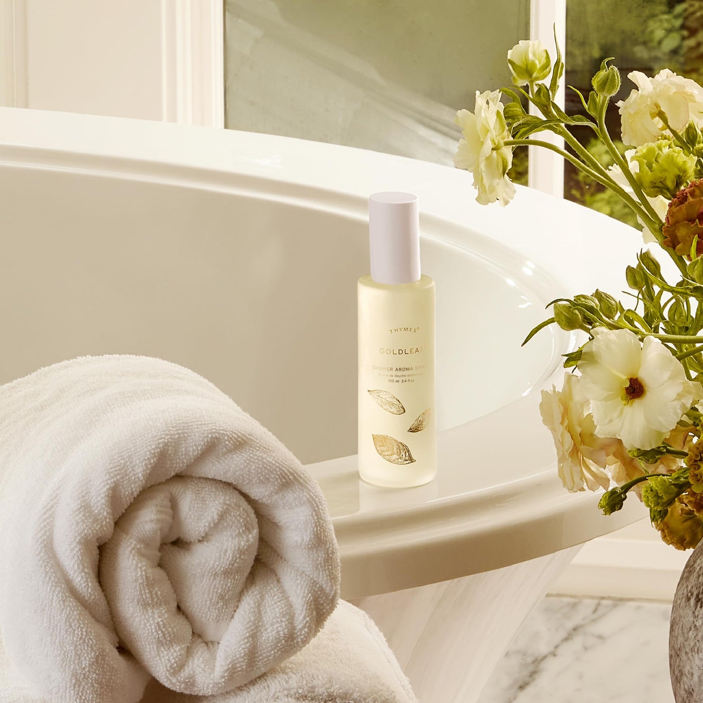 Thymes Daily Shower Spray for a Spa Like Experience - Home Essentials - Mist Scented with Jasmine, Rose, Hyacinth, Lily of the Valley & Oak Moss Beauty and Personal Care Thymes