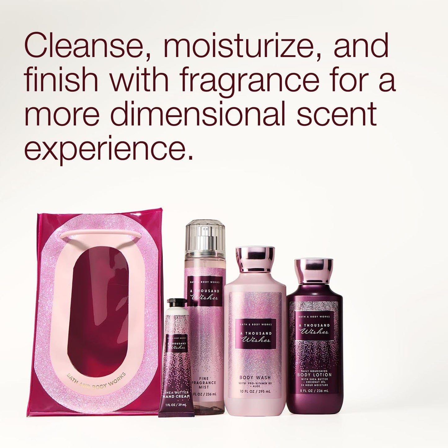 Bath & Body Works A Thousand Wishes Gift Set with Body Wash, Fine Fragrance Mist, Lotion, & Hand Cream - Personal Care Collection for Gifting or Beauty & Personal Care Bath & Body Works
