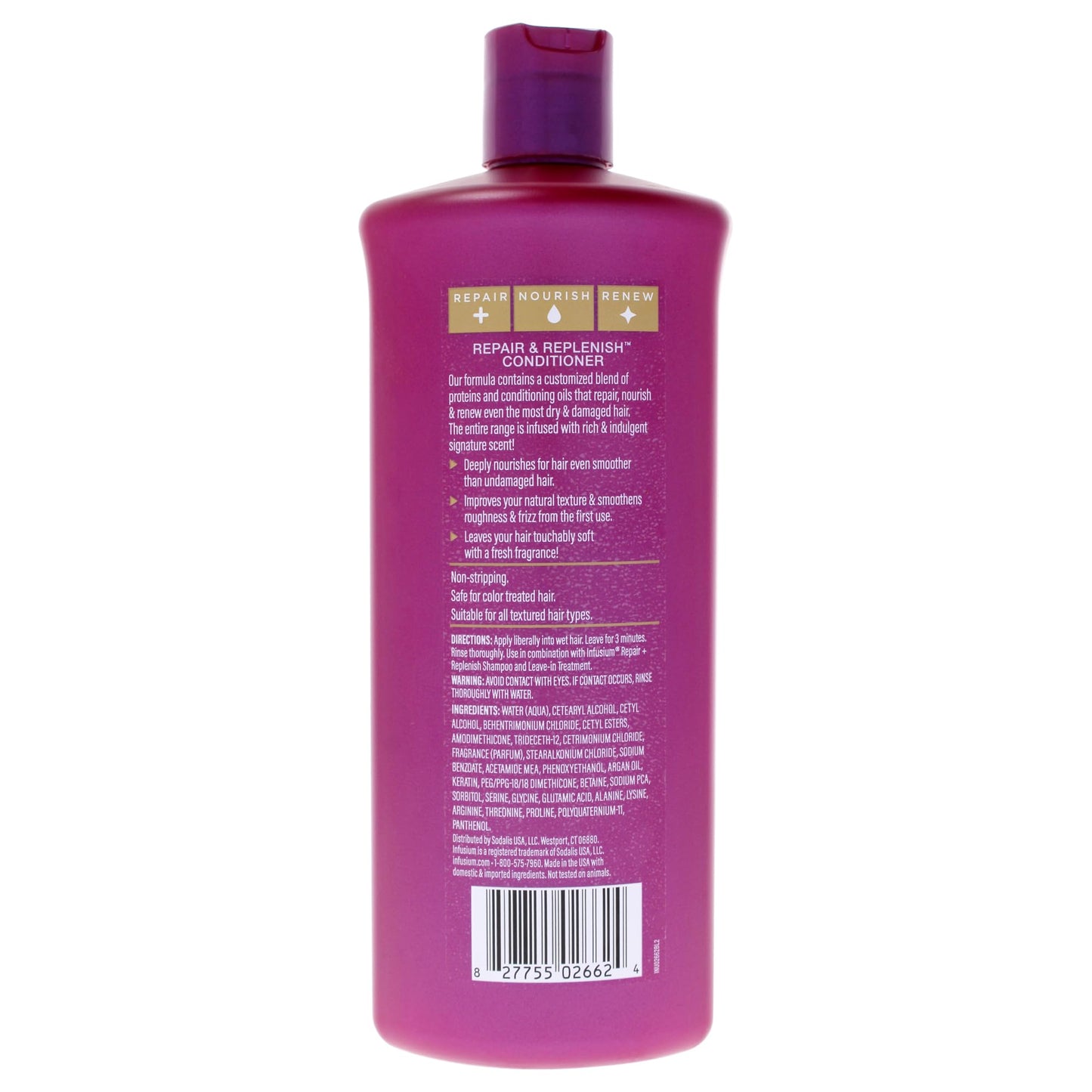 Infusium Repair and Replenish Nourishing Conditioner - Hair Conditioner with Keratin, Argan Oil, and Ceramides - Suitable for All Hair Types - 33.8 oz Beauty & Personal Care Infusium