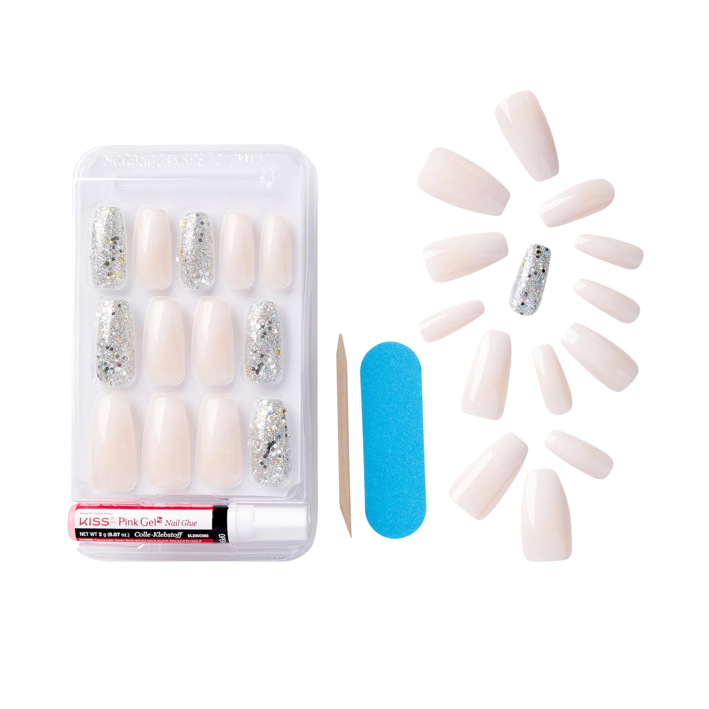 KISS Gel Fantasy Sculpted Nails- FRIENDS Beauty & Personal Care KISS
