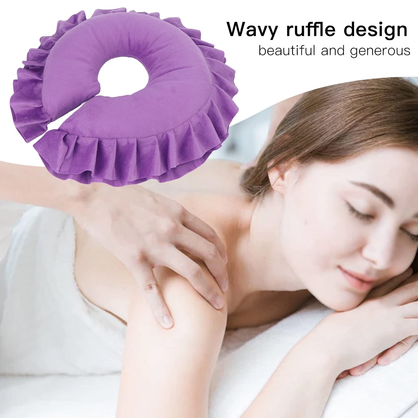 Sonew U Shaped Neck Support Cushion, Beauty Massage Soft Face Pillow for Spa, Beauty Salon, Skin Care, Comfortable Travel Flight Pillow for Head Beauty and Personal Care Sonew