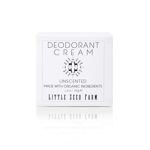 Little Seed Farm All Natural Deodorant Cream - Unscented - Aluminum Free Deodorant for Women or Men, Net Wt. 2.4oz | 68g Beauty & Personal Care Little Seed Farm