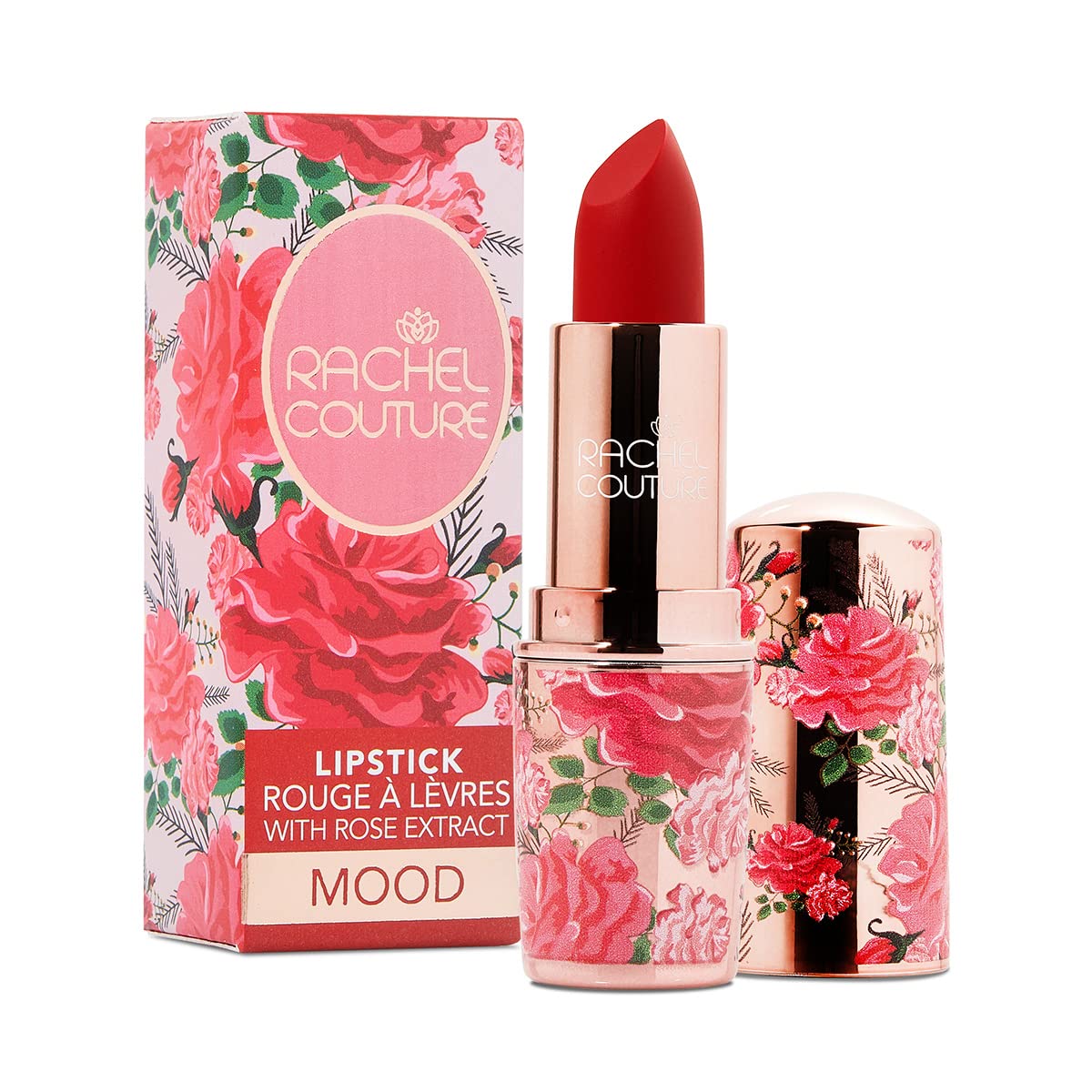 Rachel Couture Matte Lipstick with High Impact Color | Vegan & Cruelty Free | Infused with Rose Extract - 0.12 Oz - Mood Beauty & Personal Care Rachel Couture