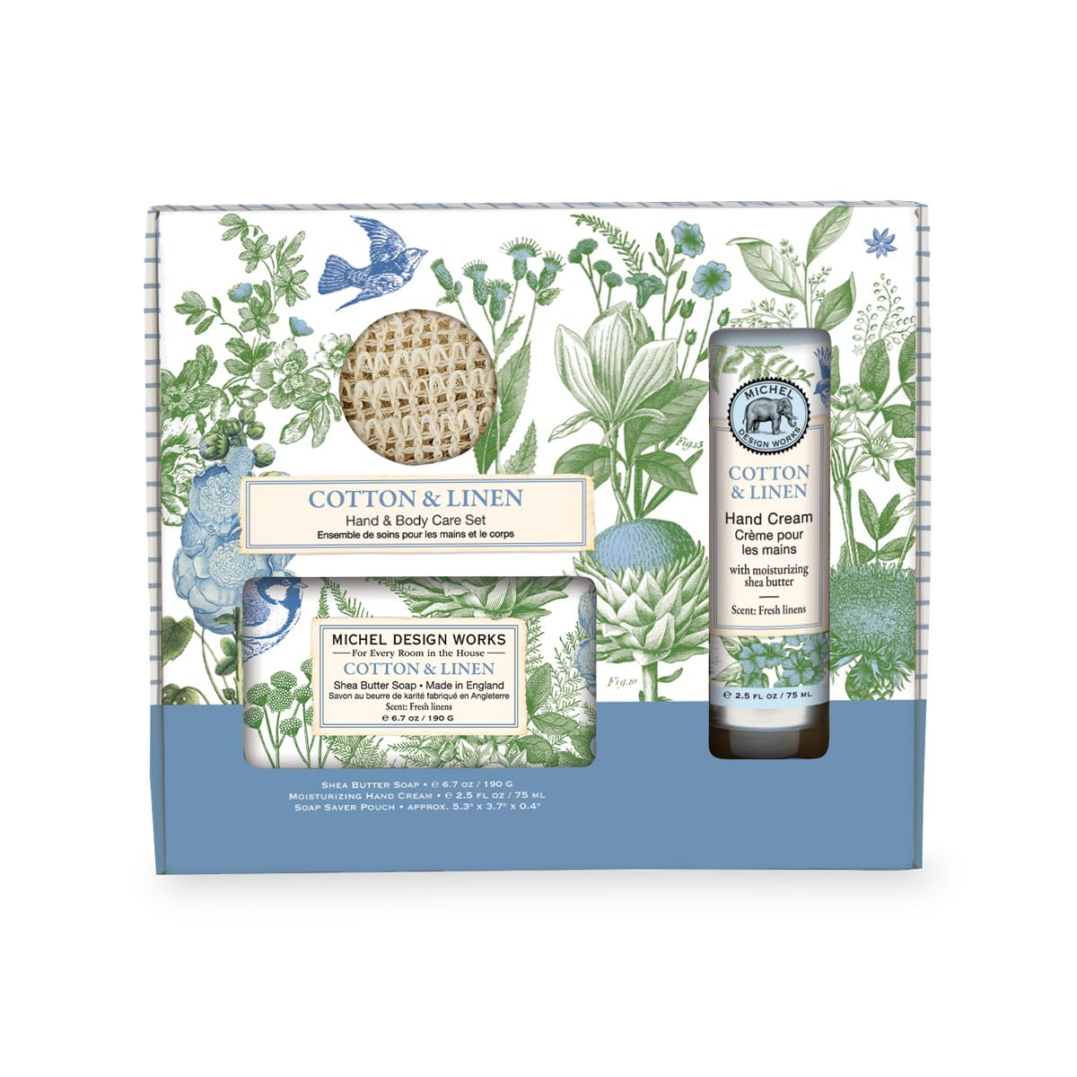 Michel Design Works Body Care Set, Beach Hand Cream with Medium Bar Soap & Soap Saver, Beautiful Boxed Gift Set Beauty and Personal Care Michel Design Works