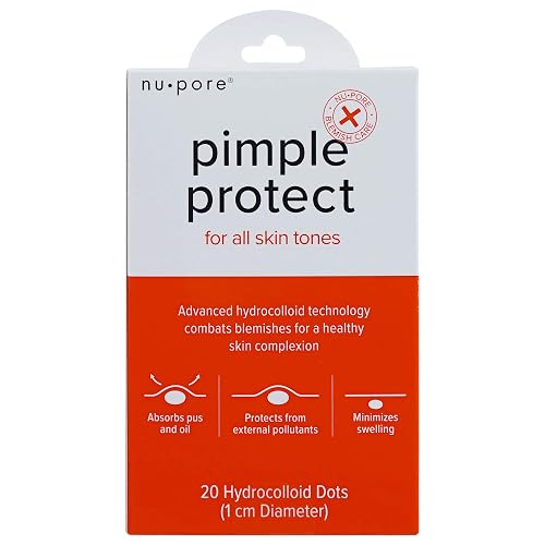 Nu-pore Hydrocolloid Bandages - Pimple Patch Acne and Blemish Patches to Help Blemish Control, 20 Pimple Stickers Per Pack (24 Pack) Beauty & Personal Care nu-pore