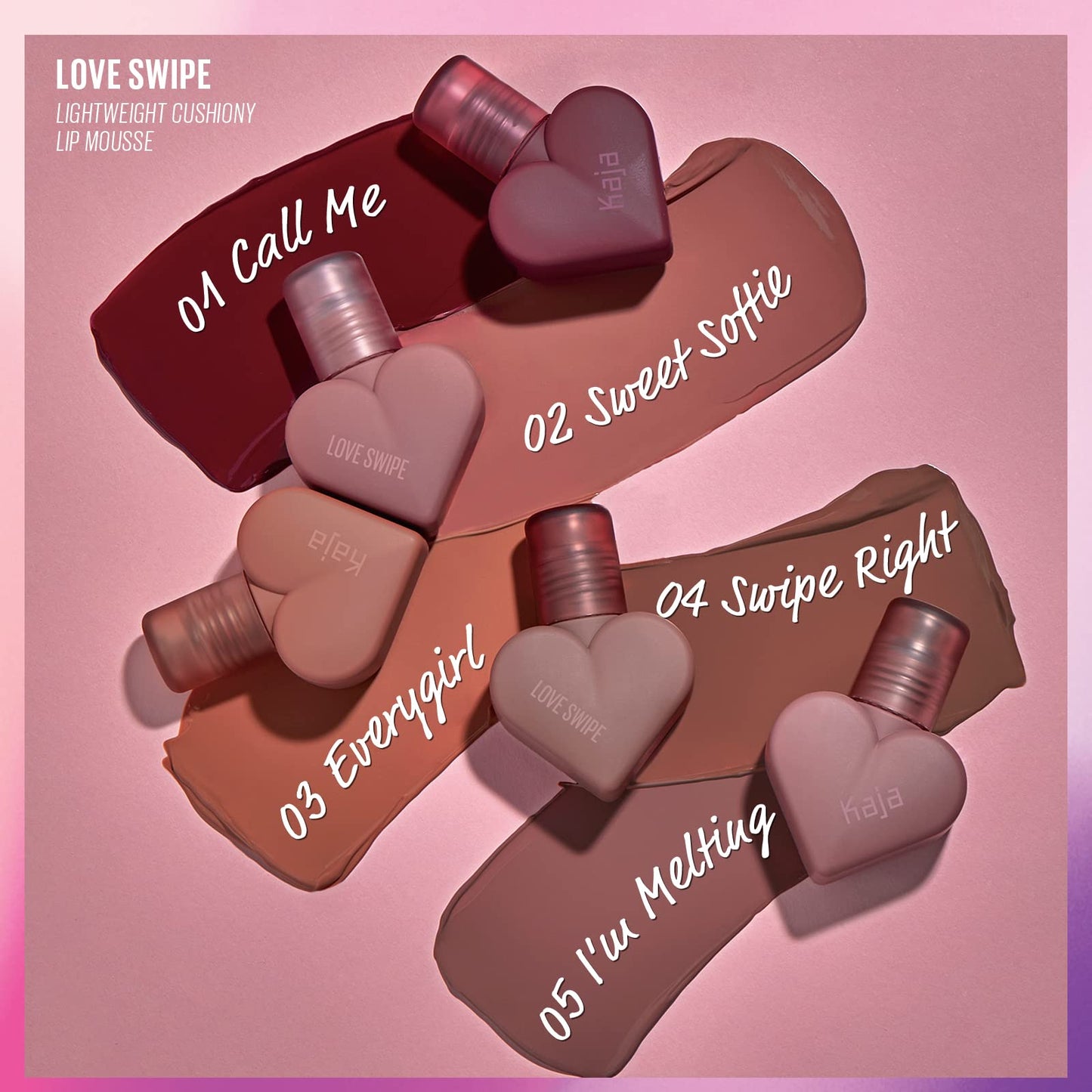 Kaja Lip Mousse - Love Swipe 05 I'm Melting - with Raspberry Seed Oil and Vitamin E, Buildable, Blendable, Moisturizing, Velvet Finish, Weightless Beauty and Personal Care Kaja