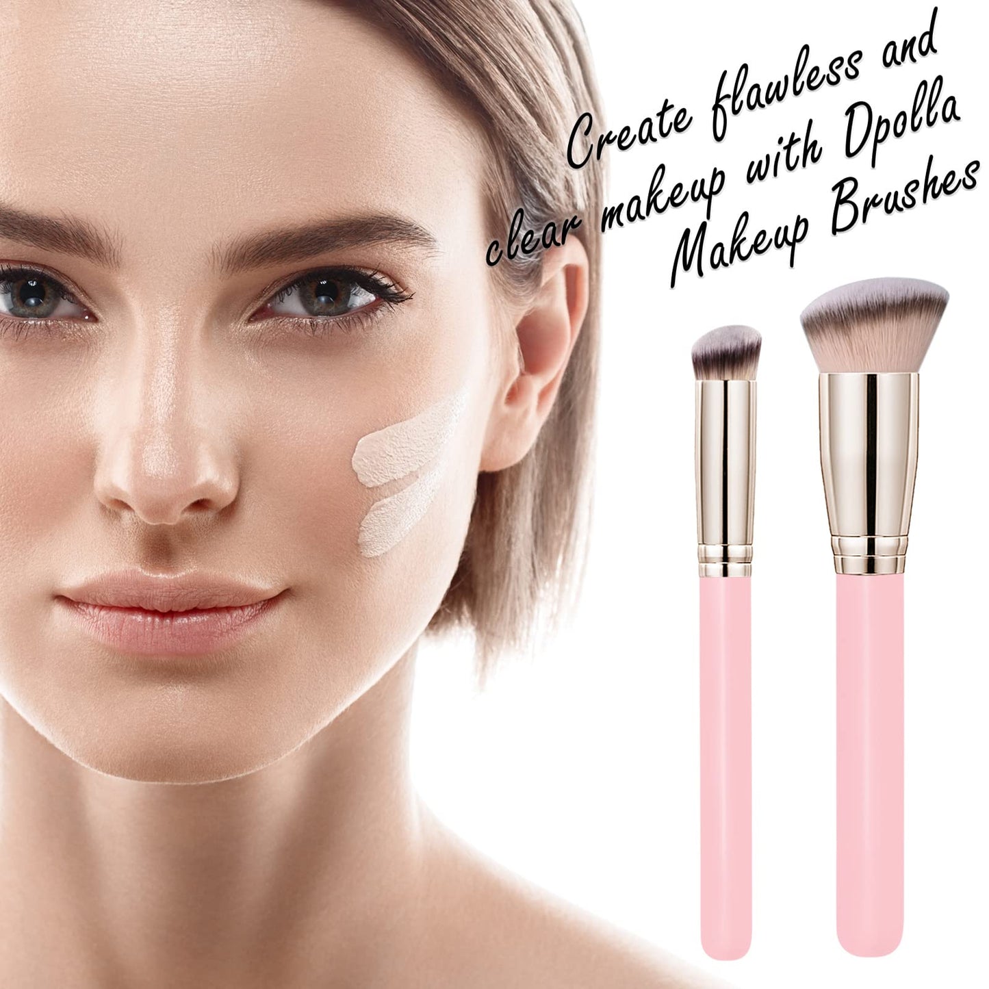 Makeup Brushes Dpolla Pro Foundation Brush and Flawless Concealer Brush Perfect for Any Look Premium Luxe Hair Contour Brush Perfect for Blending Beauty & Personal Care dpolla