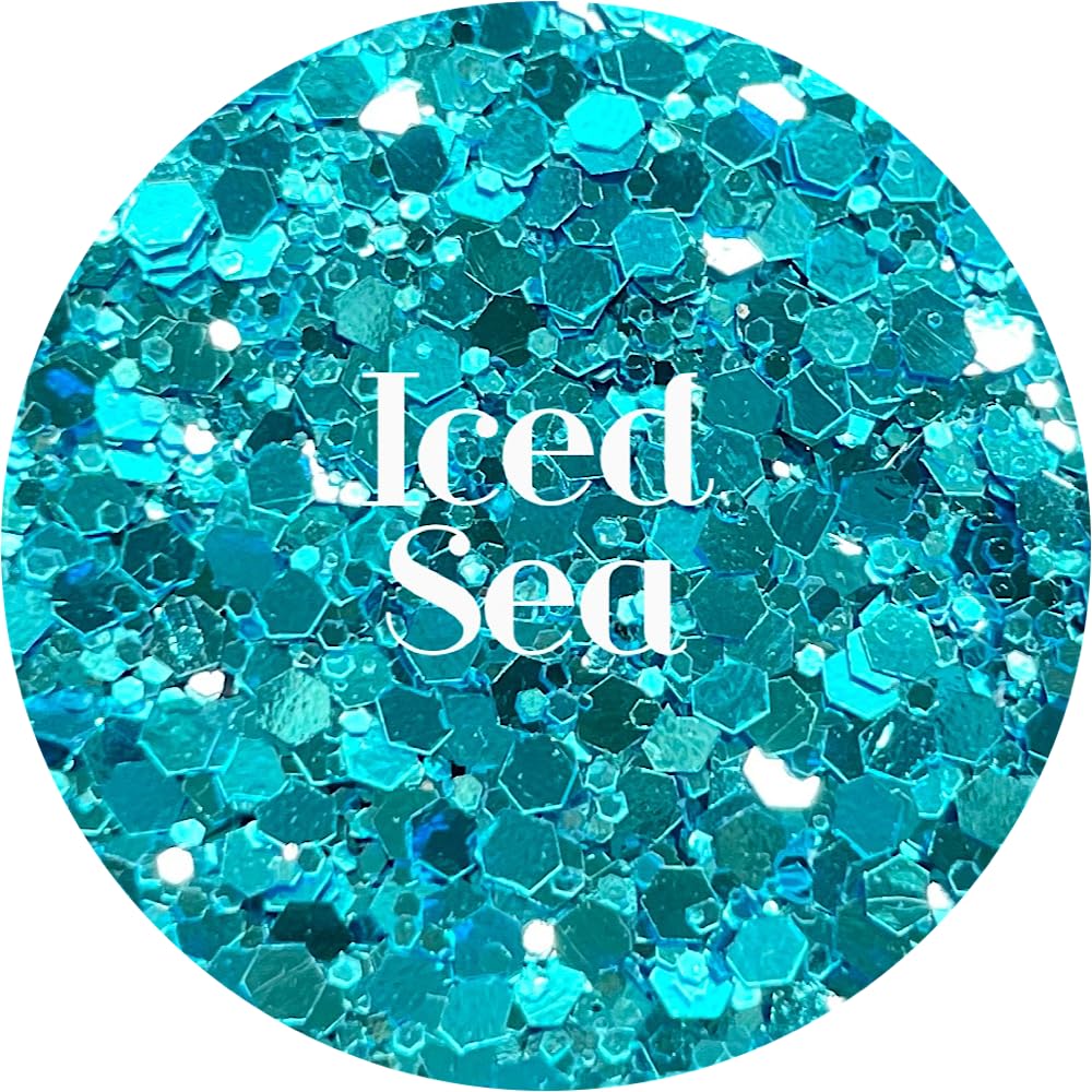 Blue Polyester Glitter Set | Craft Glitter | Glitter for Arts & Crafts | Tumblers | Cosmetics | Nails | Epoxy Resin Art | Slime | DIY | Body Glitter | Beauty & Personal Care Glitter Heart Co.