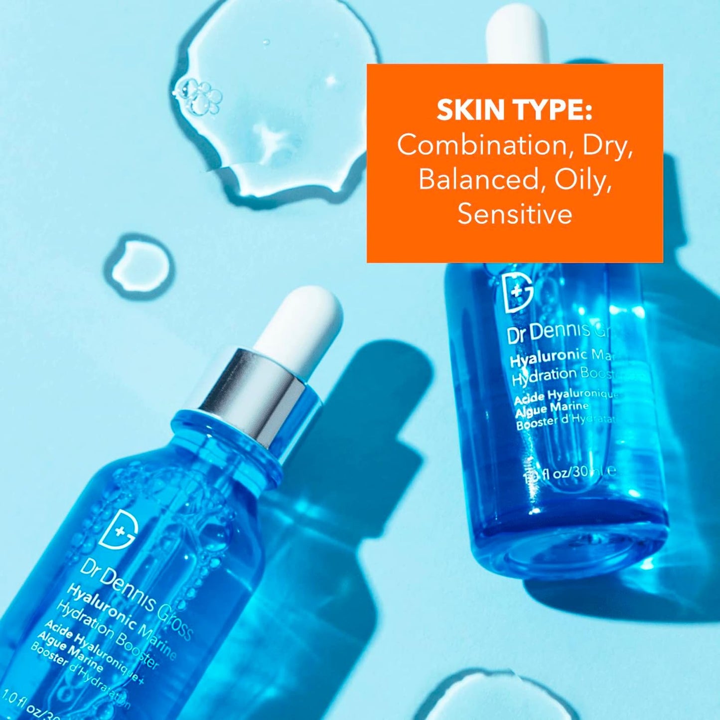 Dr Dennis Gross Hyaluronic Marine™ Hydration Booster: for Dehydrated, Rough Texture, Dry Fine Lines & Wrinkles, 1 fl oz Beauty & Personal Care Dr Dennis Gross