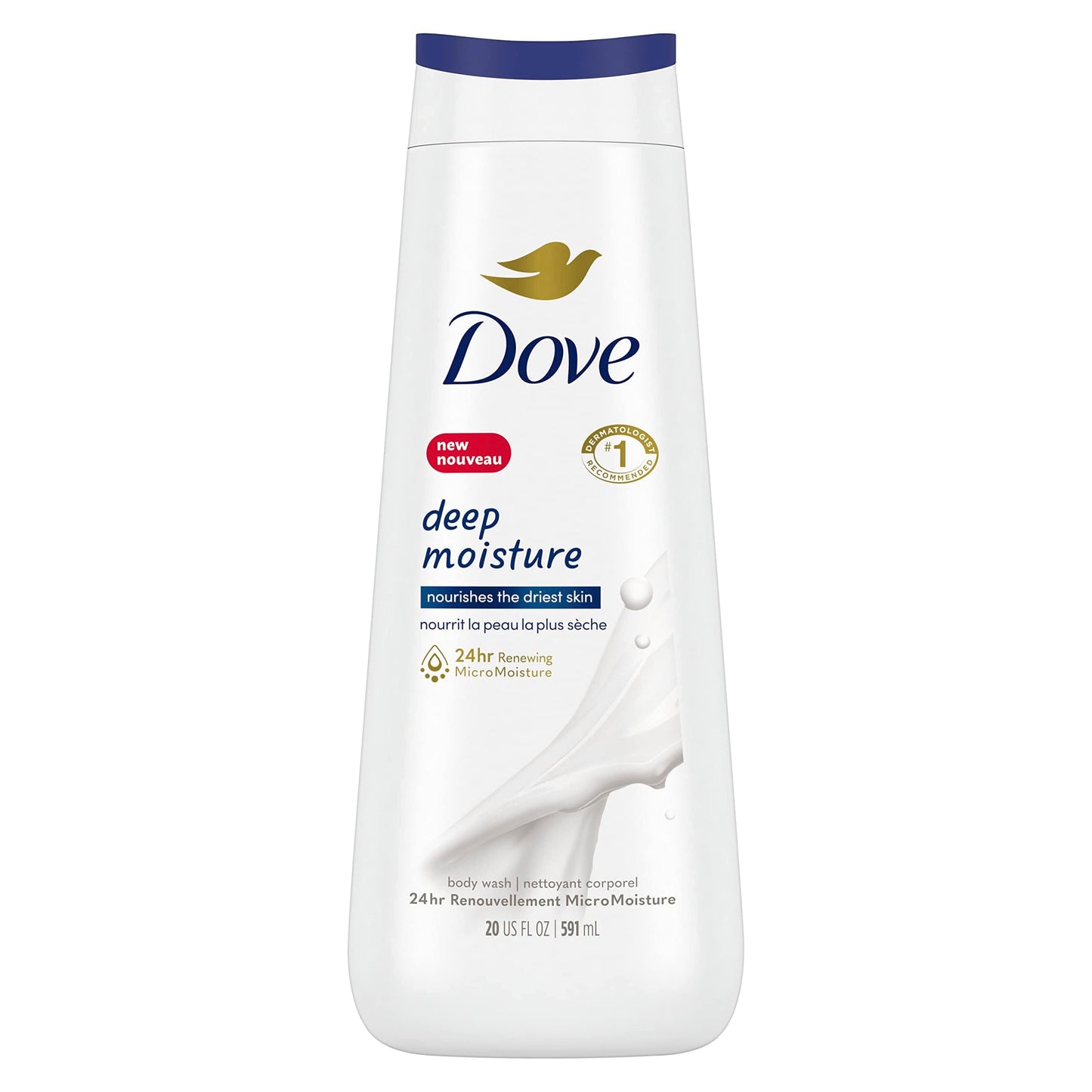 Dove Body Wash Deep Moisture For 24hr Lotion-Soft Skin Moisturizing Skin Cleanser with No Sulfates No Parabens 20 oz Beauty & Personal Care Dove