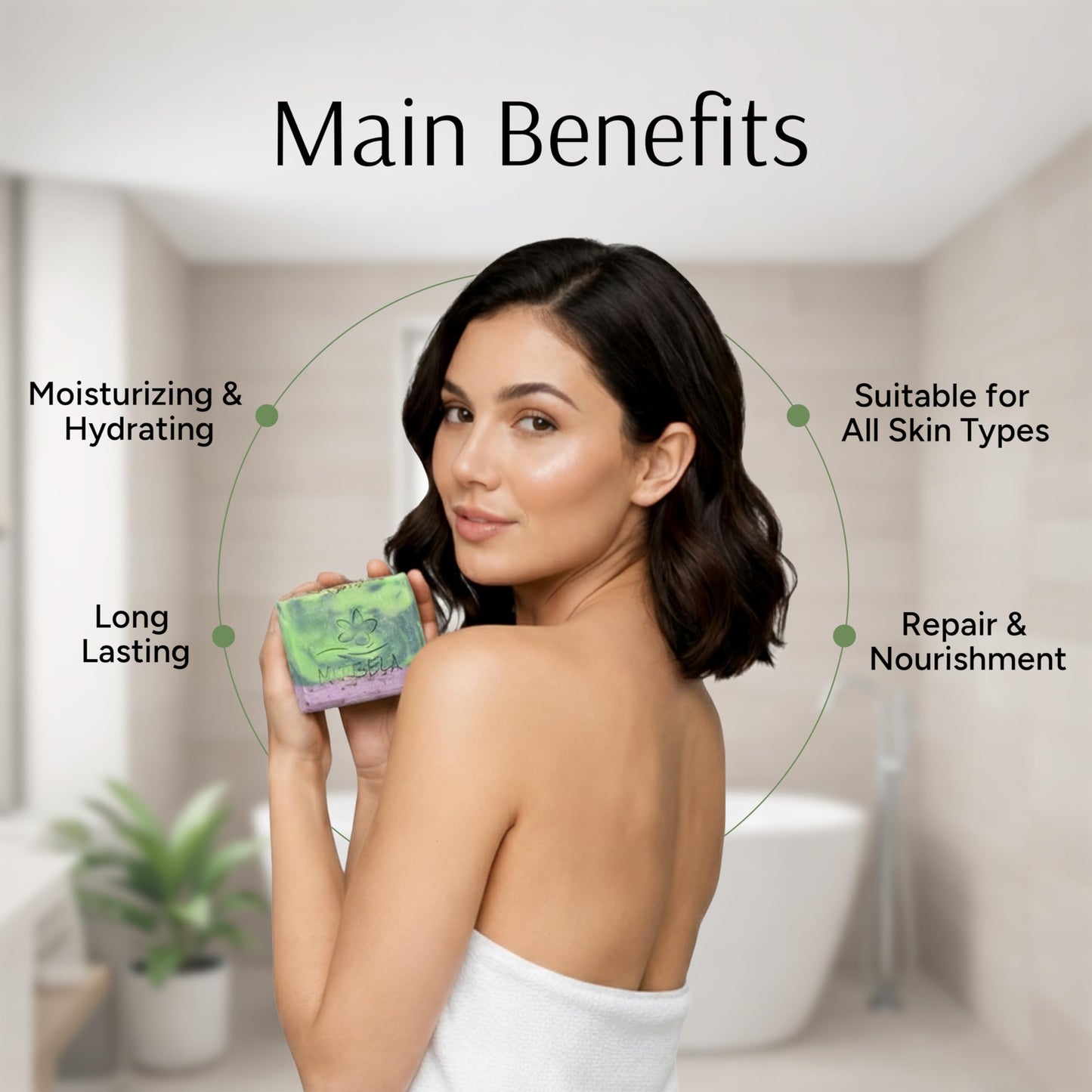 Marbela Cosmetics Handmade Soap Bar - Made in USA, Vegan Friendly, Palm Oil Free, Natural Bar Soap - Face & Body Soap for Daily Skin Care Beauty & Personal Care Marbela