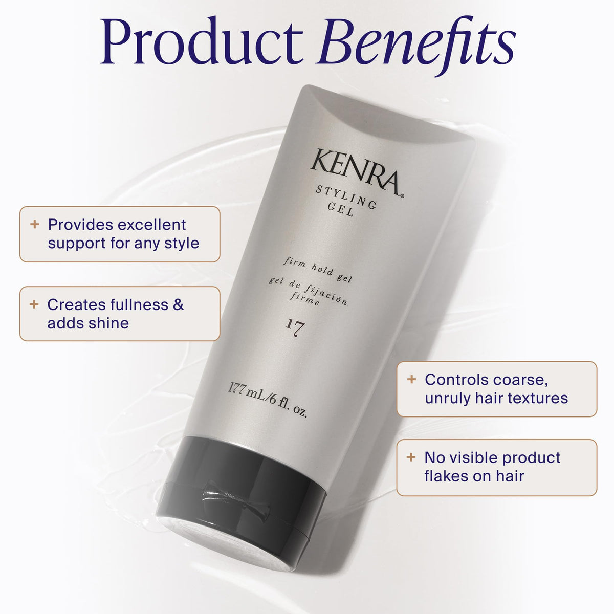 Kenra Professional Styling Gel 17 | High Hold Gel | Creates Fullness & Adds Shine | Controls Coarse, Unruly Hair Textures | Alcohol-Free, Non-Drying