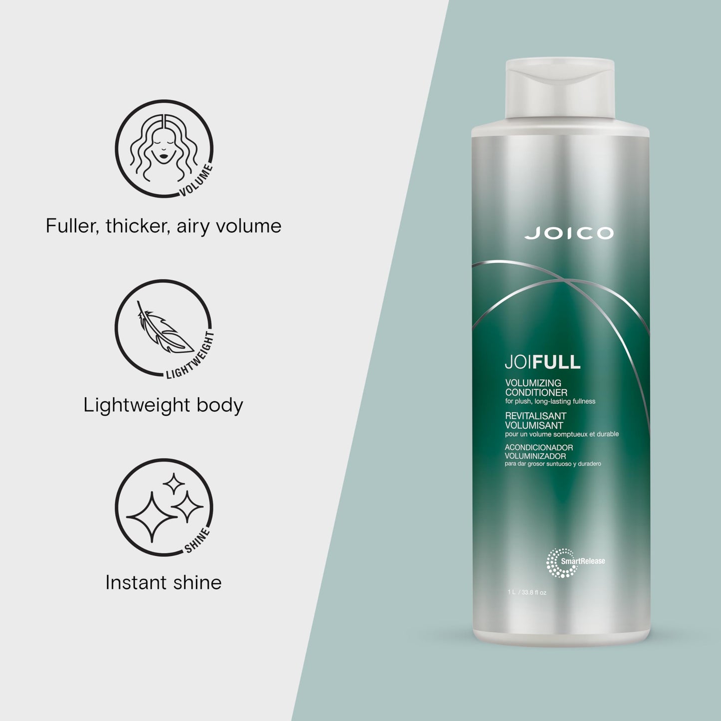 Joico JoiFULL Volumizing Conditioner | For Fine, Thin Hair | Add Instant Body | Long-Lasting Fullness | For Thicker Bouncier Hair | Boost Shine | Beauty & Personal Care Joico