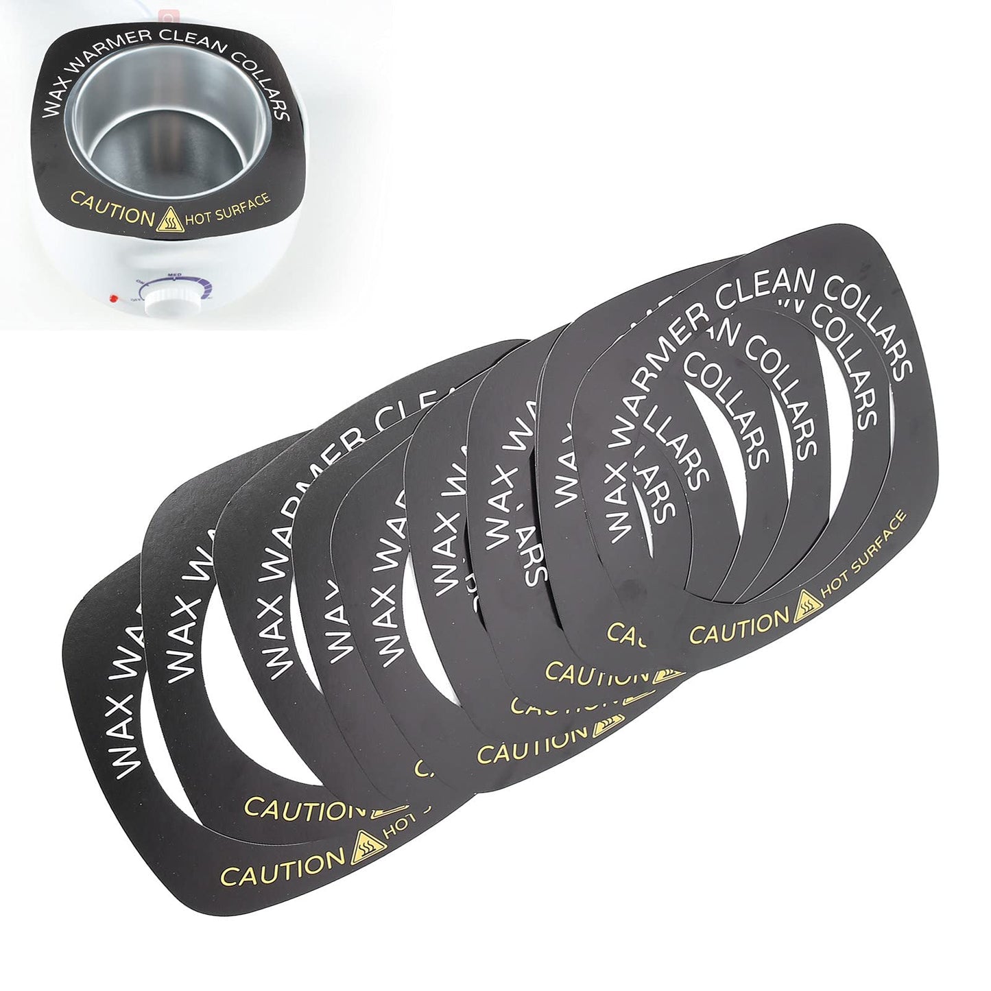 Brrnoo 10pcs Professional Wax Warmer Collar, Wax Heater Protective Ring Accessory for Most Standard Size Wax Heaters () Beauty and Personal Care Brrnoo