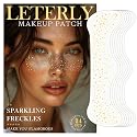 Leterly 24 Pcs Glitter Freckles Face Tattoo,Gold Face Glitter Makeup Patches Cute Sparkle Freckles Patches Waterproof Makeup Speckles for Face Beauty & Personal Care Leterly